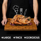 Extra Large Bamboo Cutting Boards,(Set of 3)