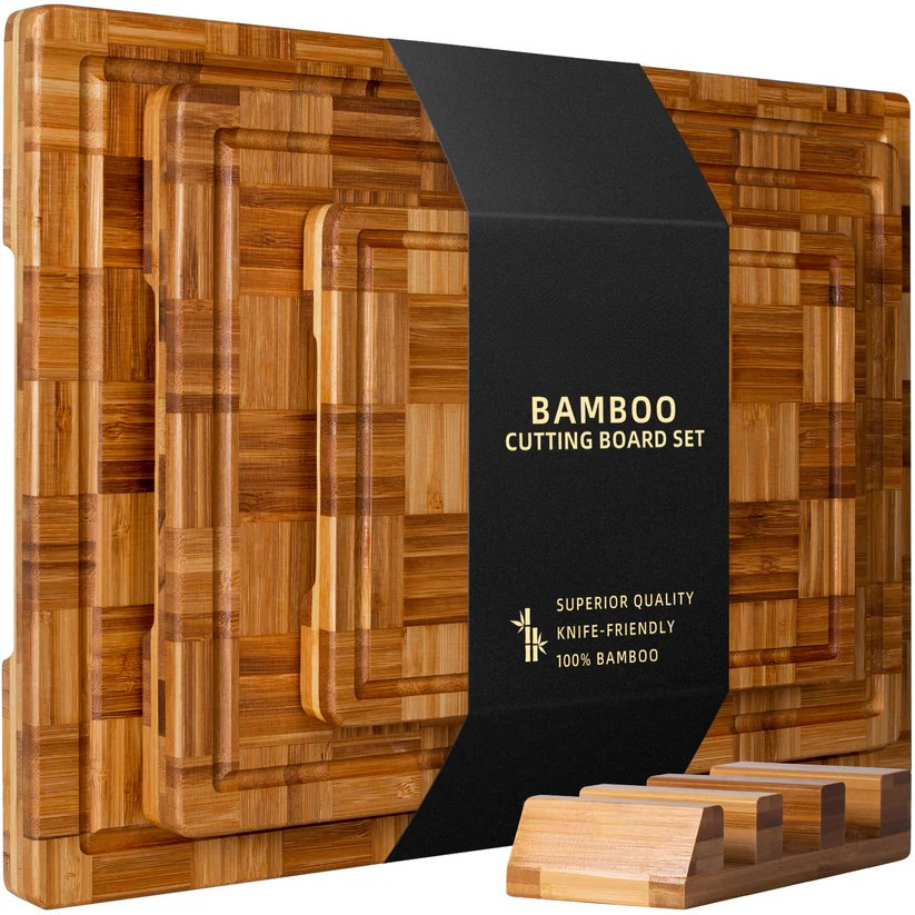 Extra Large Bamboo Cutting Boards,(Set of 3)
